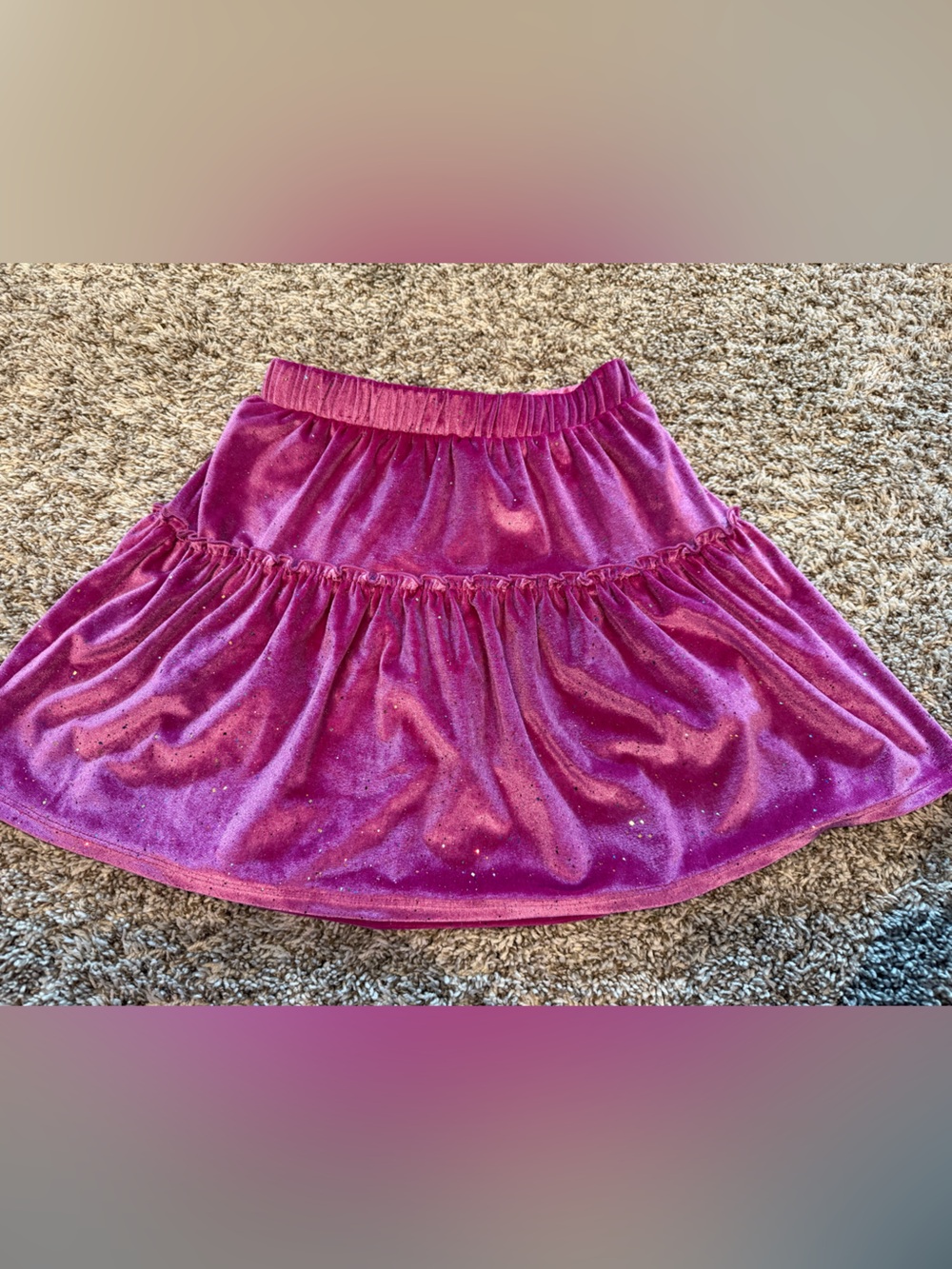 jumping beans Velvet Sparkle Skirt - Magenta Pink